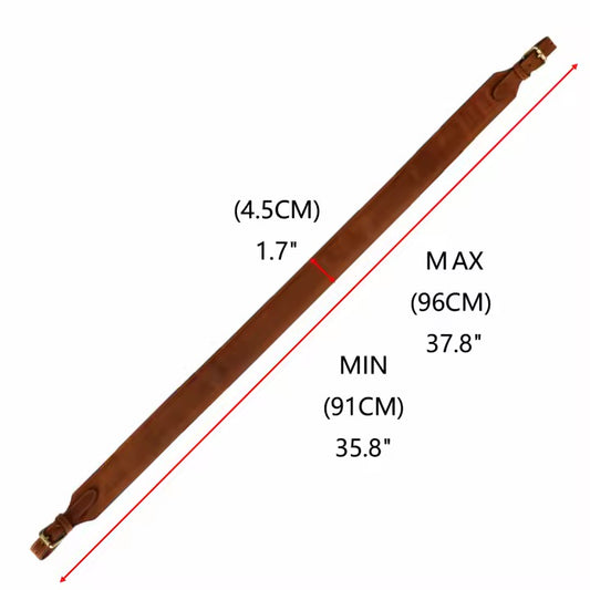Genuine Leather Rifle Sling – Adjustable & Classic Look for Hunting and Shooting