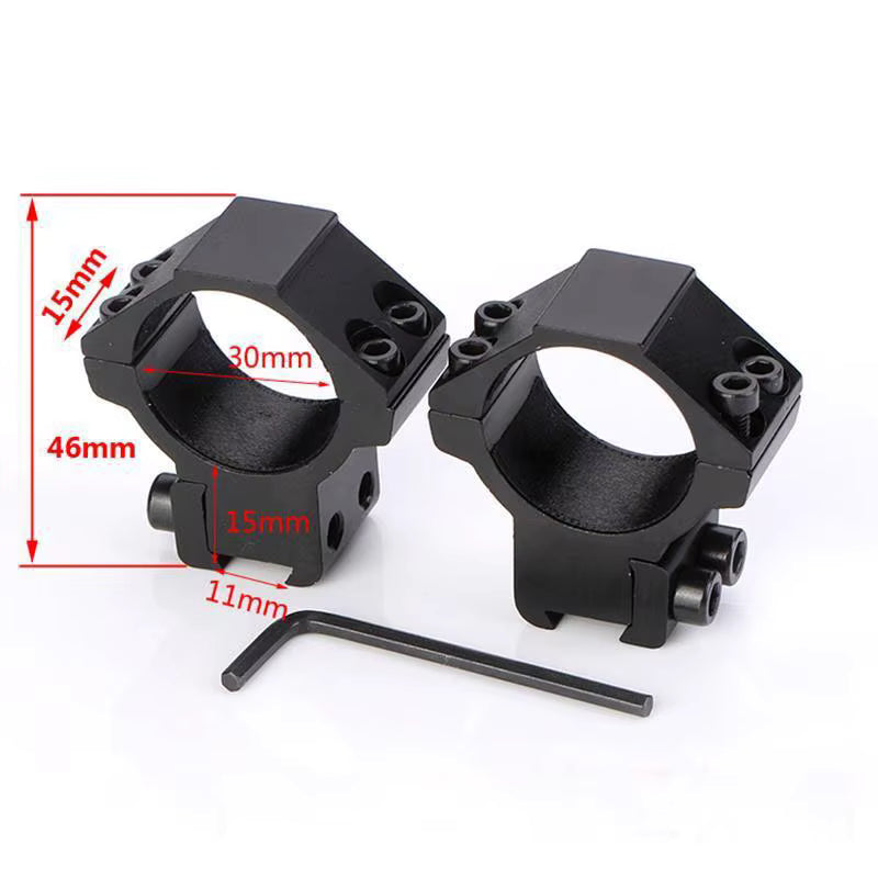 Low Profile 30mm Scope Rings – Fits 11mm Dovetail Rail